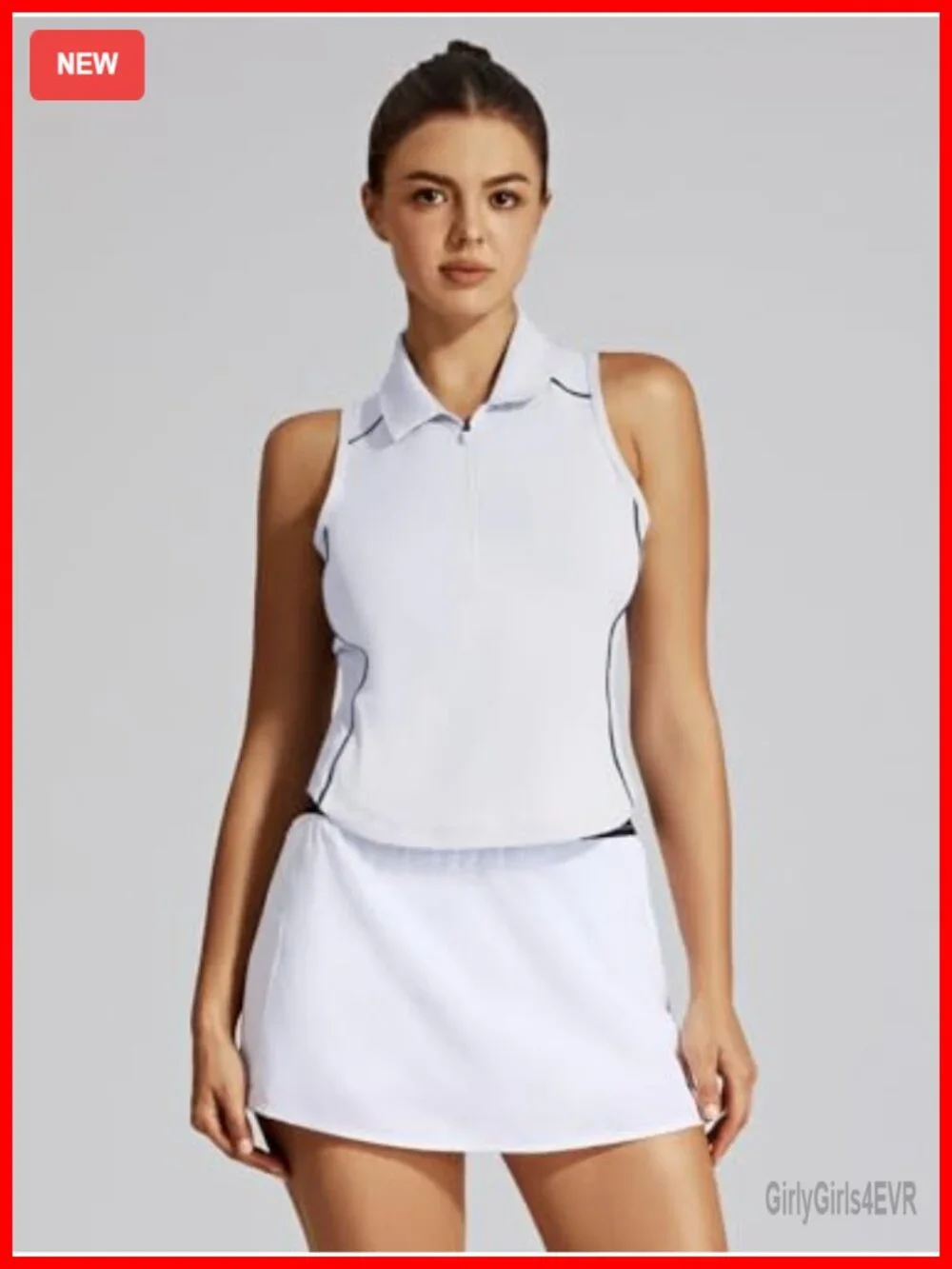High Waisted Athletic Skort with Pockets & Built-in Shorts for Tennis Golf